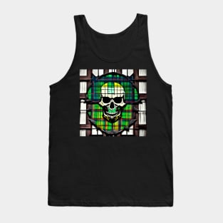 Skull Plaid Grunge Tie Dye Bleach Acid Wash Graphic Tank Top